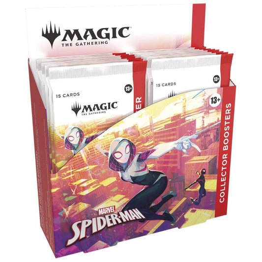 Magic: The Gathering Spider-Man (Spiderman) Collector Booster Display – premium booster box with exclusive Marvel crossover cards – Game Roost NZ
