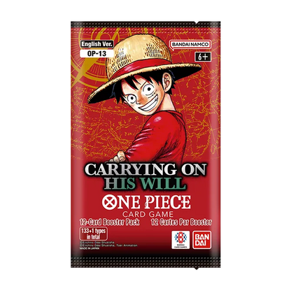 One Piece Card Game OP-13 Booster Box – official Bandai release featuring new characters and cards, available at Game Roost NZ.
