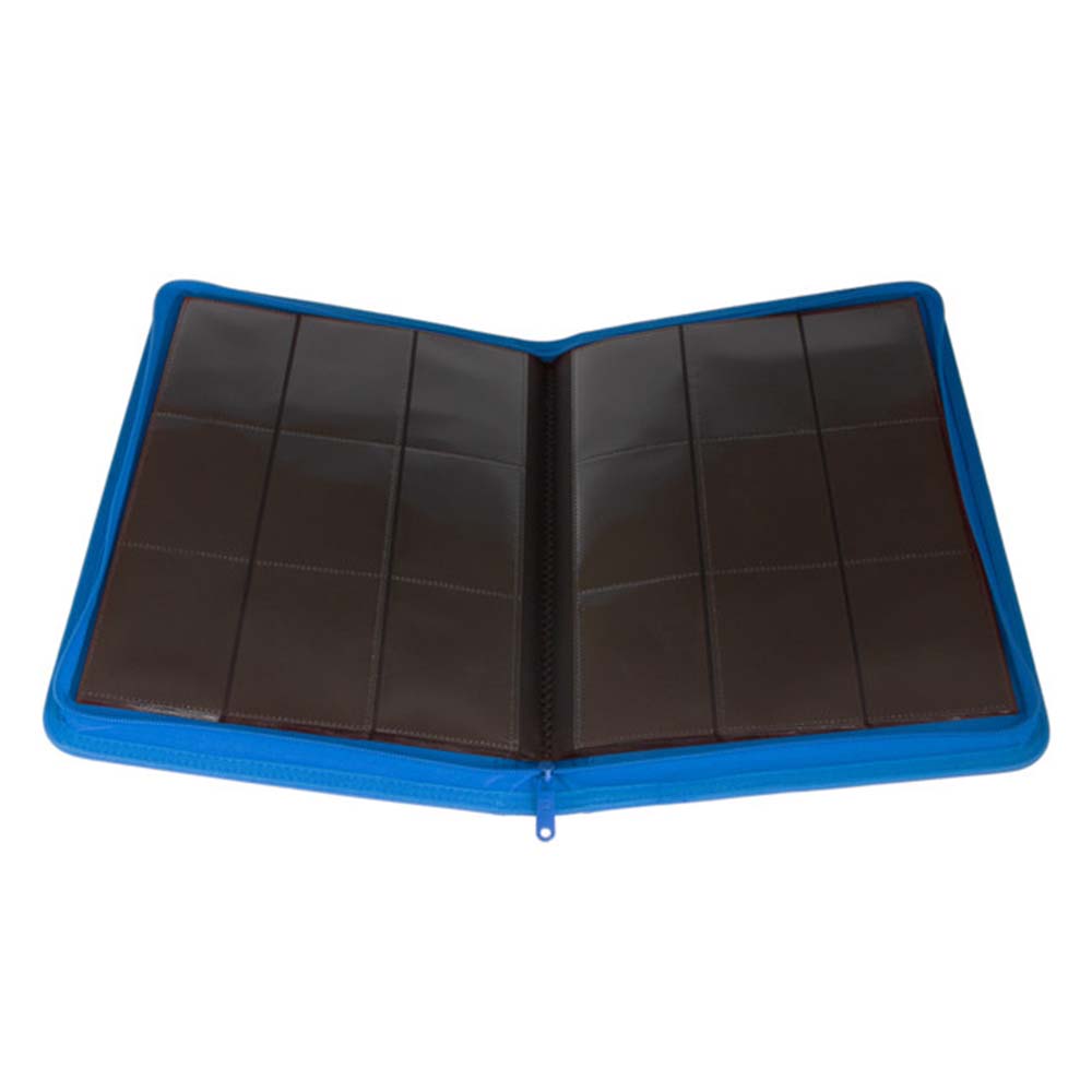 Palms Off Collector’s Series 9‑Pocket Zip Binder – textured PU leather, 360 card slots, steel zipper, Game Roost NZ
