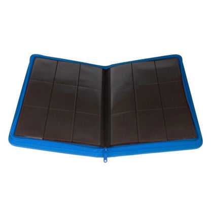 Palms Off Collector’s Series 9‑Pocket Zip Binder – textured PU leather, 360 card slots, steel zipper, Game Roost NZ