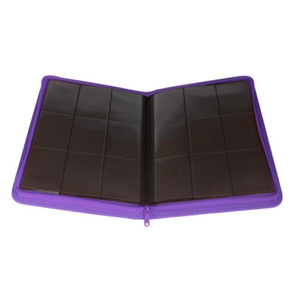 Palms Off Collector’s Series 9‑Pocket Zip Binder – textured PU leather, 360 card slots, steel zipper, Game Roost NZ