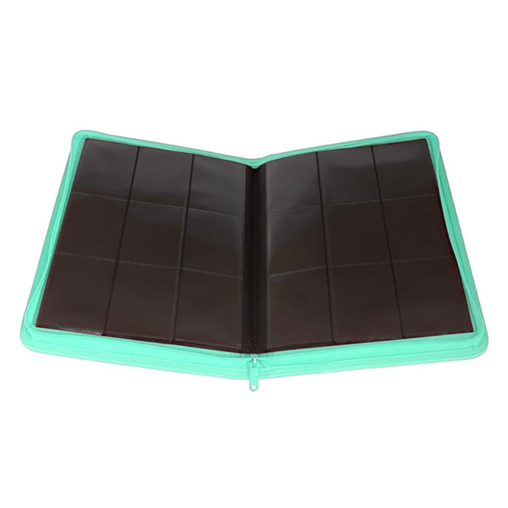 Palms Off Collector’s Series 9‑Pocket Zip Binder – textured PU leather, 360 card slots, steel zipper, Game Roost NZ