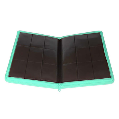 Palms Off Collector’s Series 9‑Pocket Zip Binder – textured PU leather, 360 card slots, steel zipper, Game Roost NZ