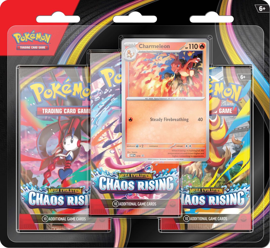 Pokémon TCG: Mega Evolution Chaos Rising 3-Booster Blister *LIMIT 2 - IN-STORE*