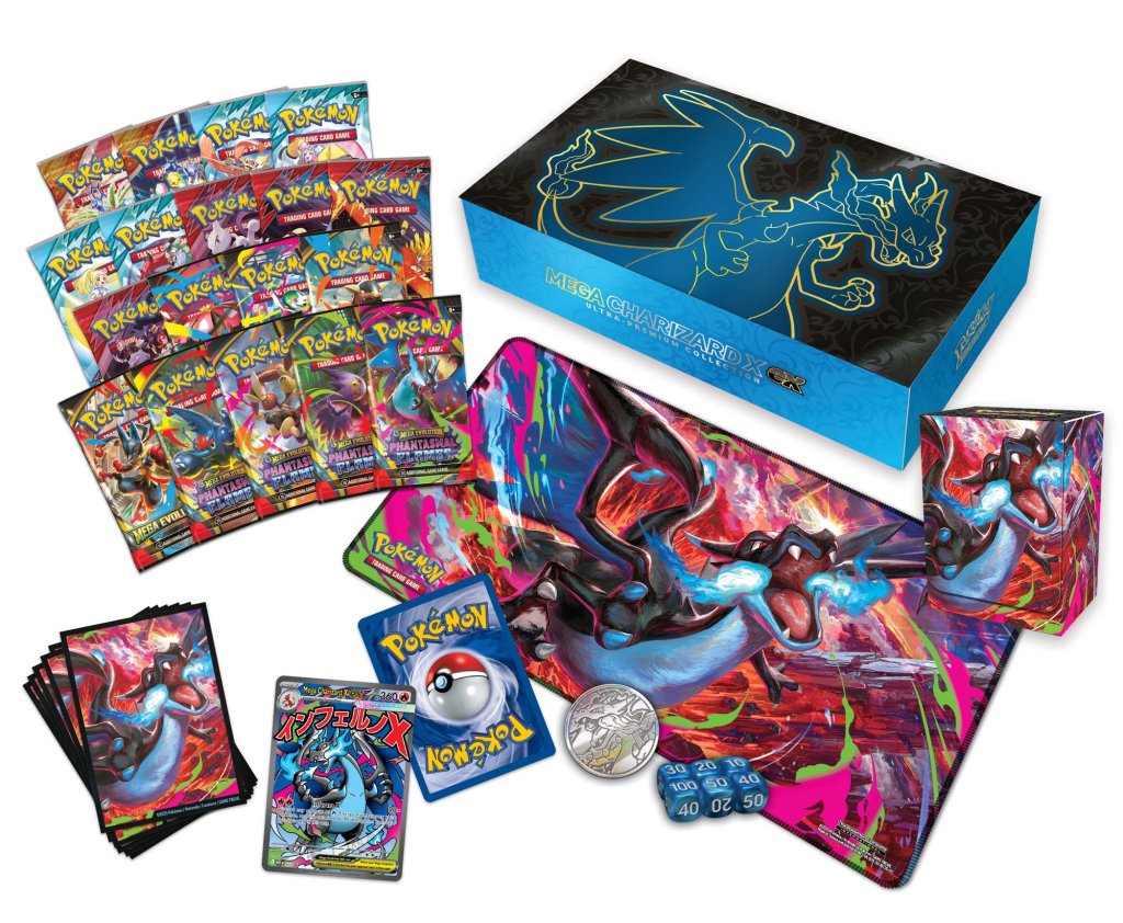 Pokémon TCG: Mega Charizard X ex Ultra-Premium Collection available at Game Roost NZ