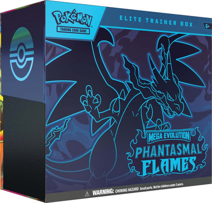 Pokémon TCG: Mega Evolution – Phantasmal Flames Elite Trainer Box available at Game Roost NZ