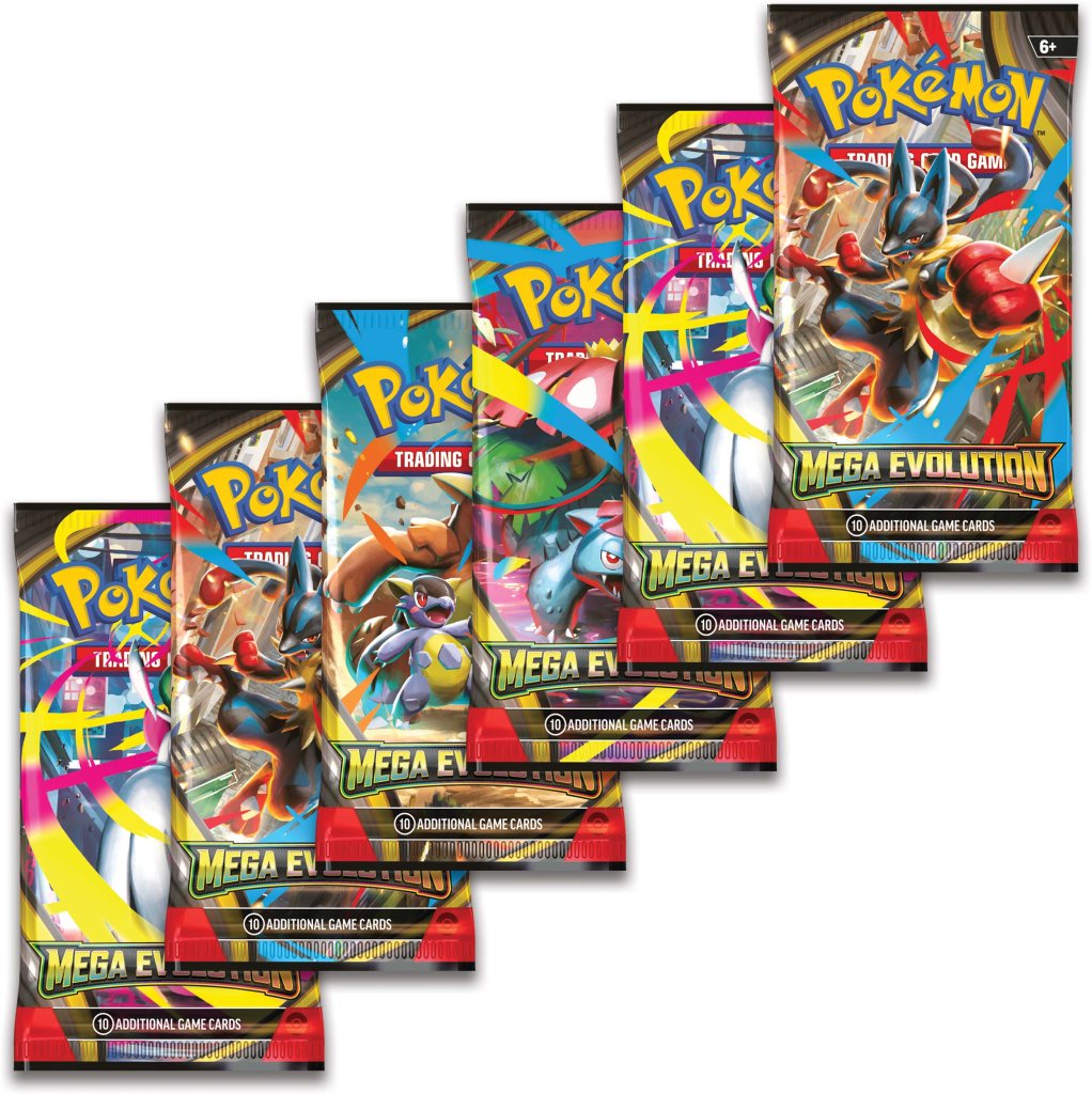 Pokémon TCG Mega Evolution Booster Bundle – Game Roost NZ exclusive bundle of XY-era Mega Evolutions booster packs with promo cards