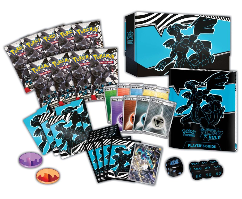 Pokémon TCG Scarlet & Violet Black Bolt Elite Trainer Box – Includes 9 booster packs, promo card, and accessories – Game Roost NZ