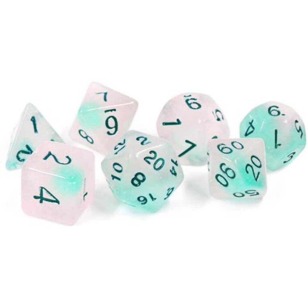 Sirius Dice: Peacock Glowworm Polyhedral Dice Set