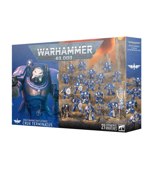 Space Marines Battleforce: Crux Terminatus – Warhammer 40,000 elite Primaris Space Marine units including HQ, infantry, and Terminators. Available at Game Roost NZ.