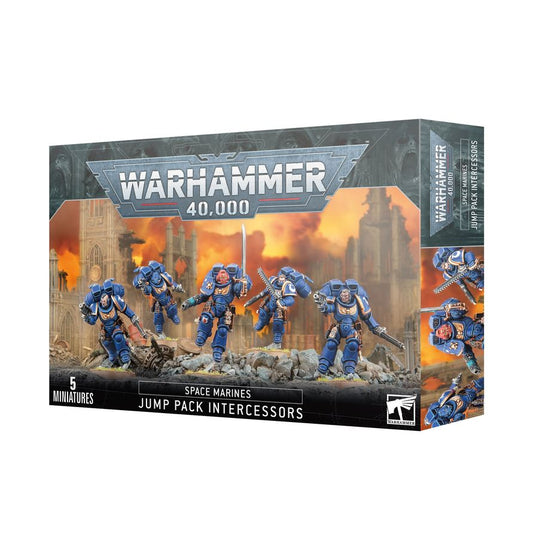Space Marines Jump Pack Intercessors – Warhammer 40,000 airborne infantry unit with jump packs. Available at Game Roost NZ.