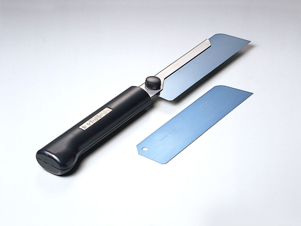 Tamiya Thin Blade Craft Saw 74024 – precision hobby saw for cutting plastic, resin, and model parts. Available at Game Roost NZ.