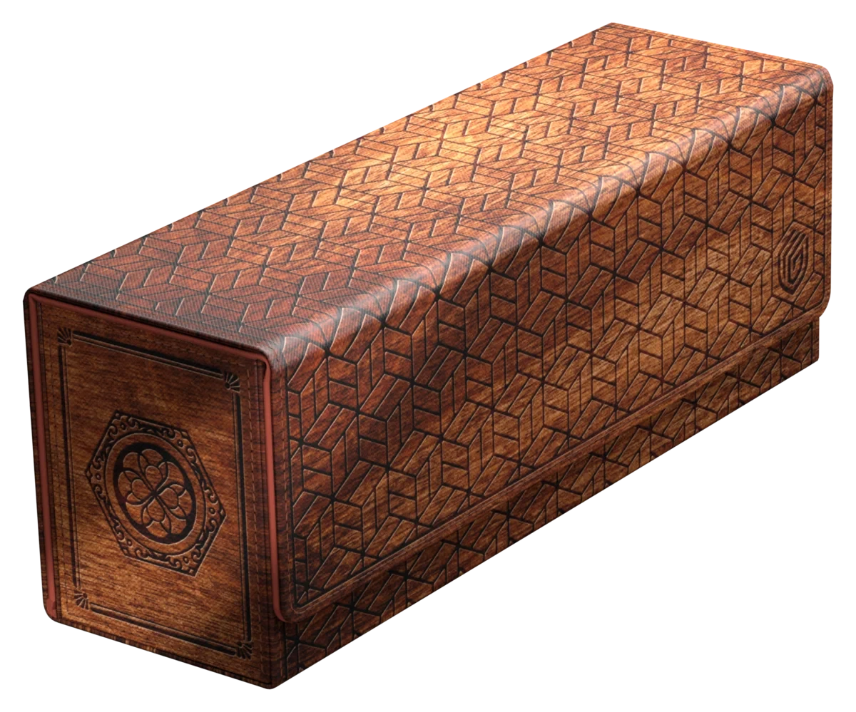 Ultimate Guard Xenoskin Arkhive 400+ card storage case with Japanese-inspired Katana design.
