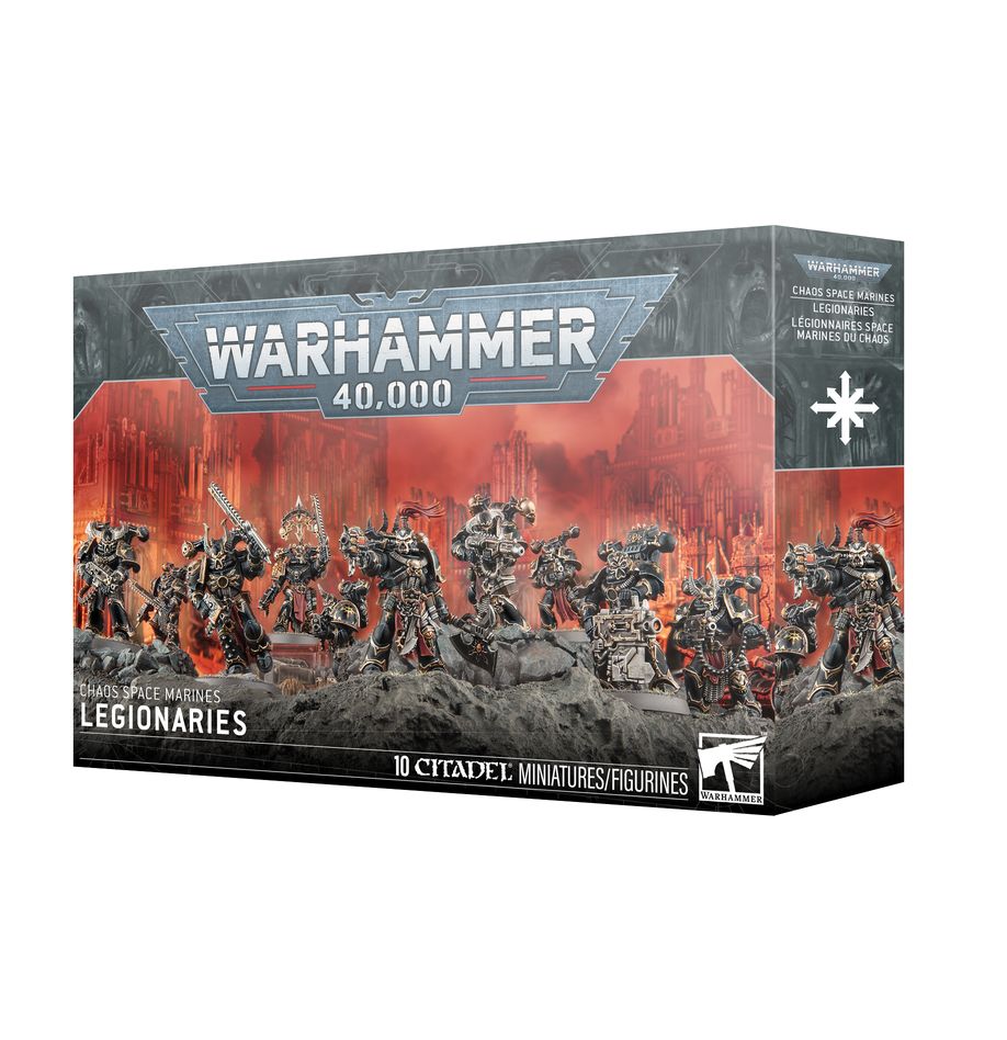 Warhammer 40,000 Chaos Space Marines Legionaries 2025 (43-105) – Elite Chaos infantry miniatures clad in baroque armour, perfect for expanding a Heretic Astartes force. Available at Game Roost NZ.