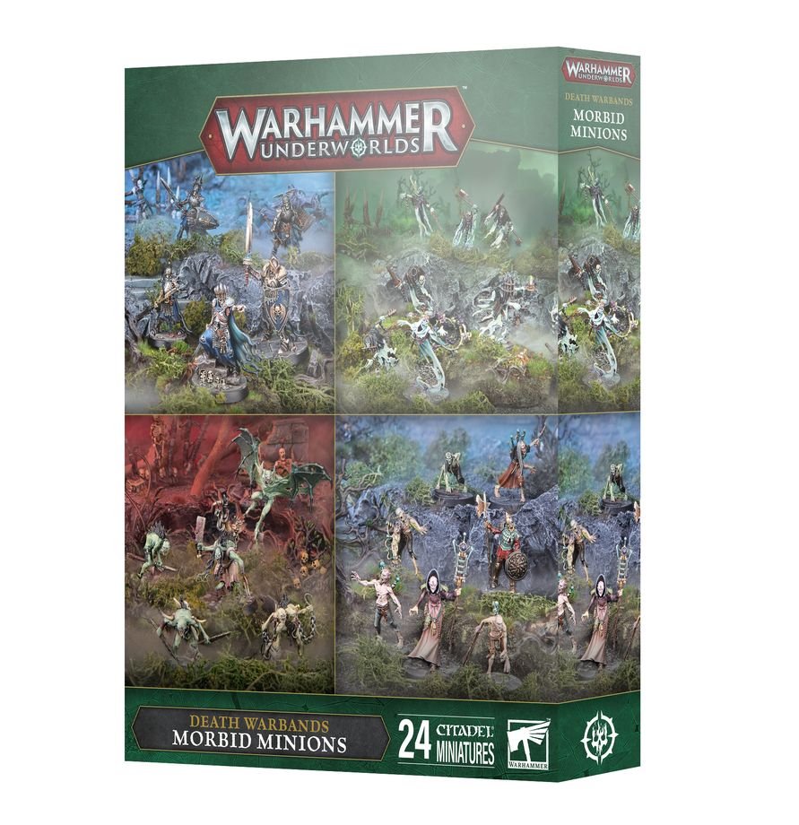 Warhammer Underworlds Death Warbands Morbid Minions – Death Grand Alliance warband expansion for Warhammer Underworlds. Available at Game Roost NZ.