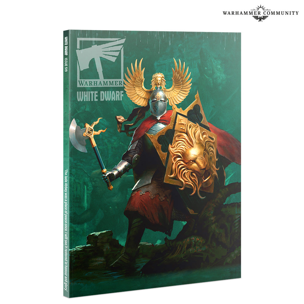 White Dwarf 519 December 2025 – Official Warhammer magazine featuring seasonal content, hobby articles, and model showcases. Available at Game Roost NZ.