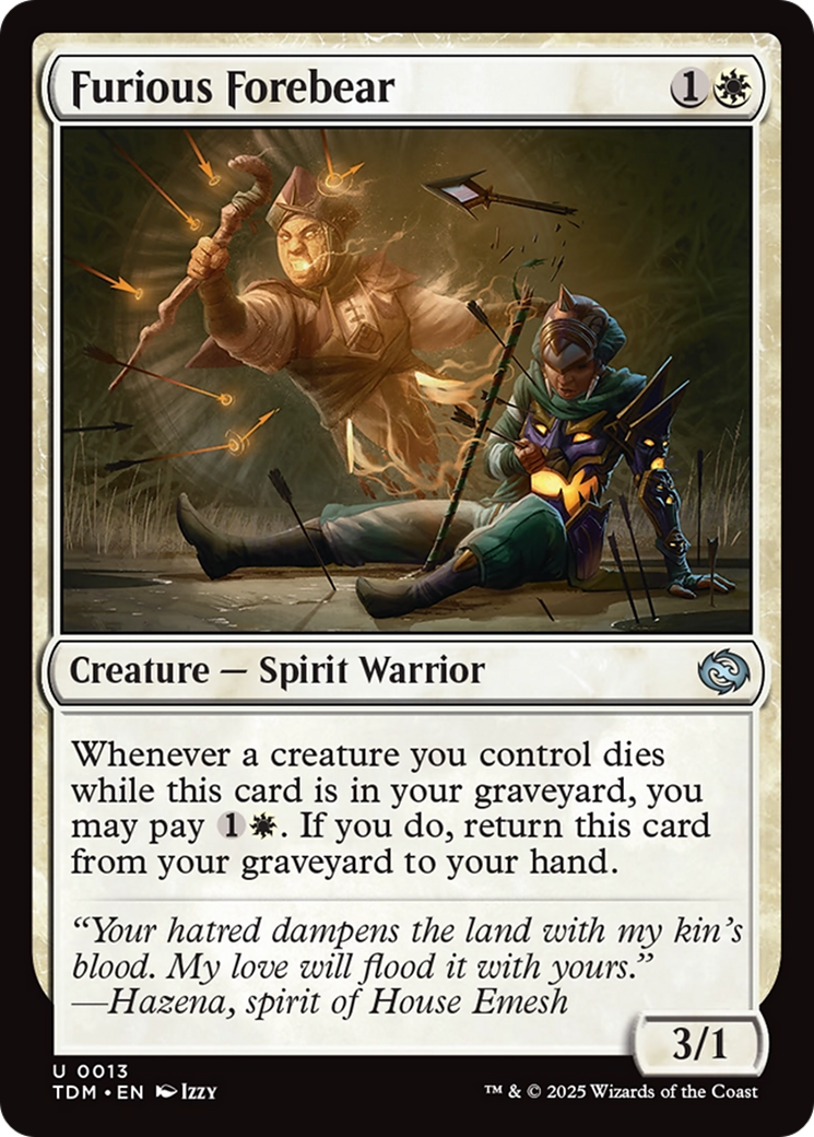 Furious Forebear (TDM-013) - Tarkir: Dragonstorm Foil