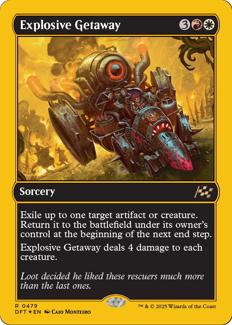 Explosive Getaway (First-Place Foil) (DFT-479) - Aetherdrift Foil