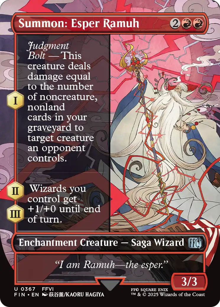 Summon: Esper Ramuh (Borderless) (FIN-367) - FINAL FANTASY: (enchantment) Foil