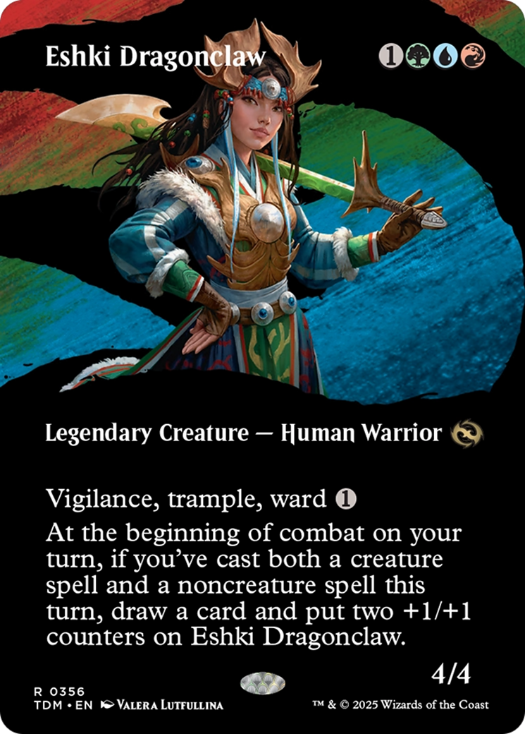 Eshki Dragonclaw (Borderless) (TDM-356) - Tarkir: Dragonstorm: (Showcase) Foil