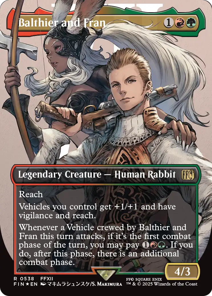 Balthier and Fran (0538) (Borderless) (Surge Foil) (FIN-538) - FINAL FANTASY Foil