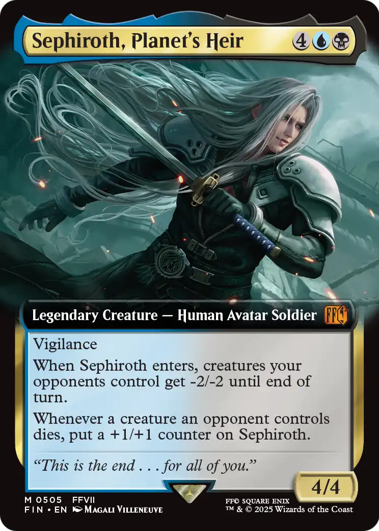 Sephiroth, Planet's Heir (Extended Art) (FIN-505) - FINAL FANTASY: (Extended Art) Foil