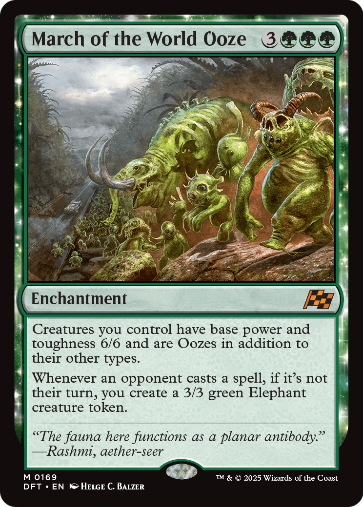 March of the World Ooze (DFT-169) - Aetherdrift: (enchantment)