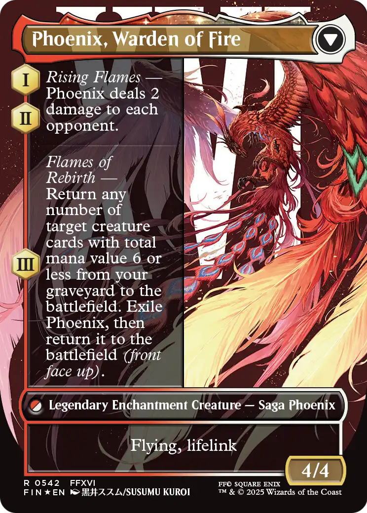 Joshua, Phoenix's Dominant (Borderless) (Surge Foil) (FIN-542) - FINAL FANTASY: (enchantment) Foil