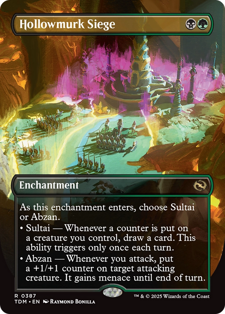 Hollowmurk Siege (Borderless) (TDM-387) - Tarkir: Dragonstorm: (enchantment) Foil