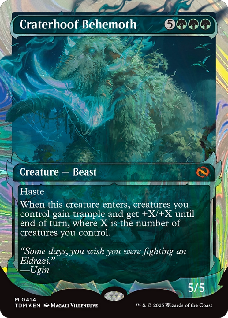 Craterhoof Behemoth (Showcase) (Halo Foil) (TDM-414) - Tarkir: Dragonstorm: (Showcase) Foil