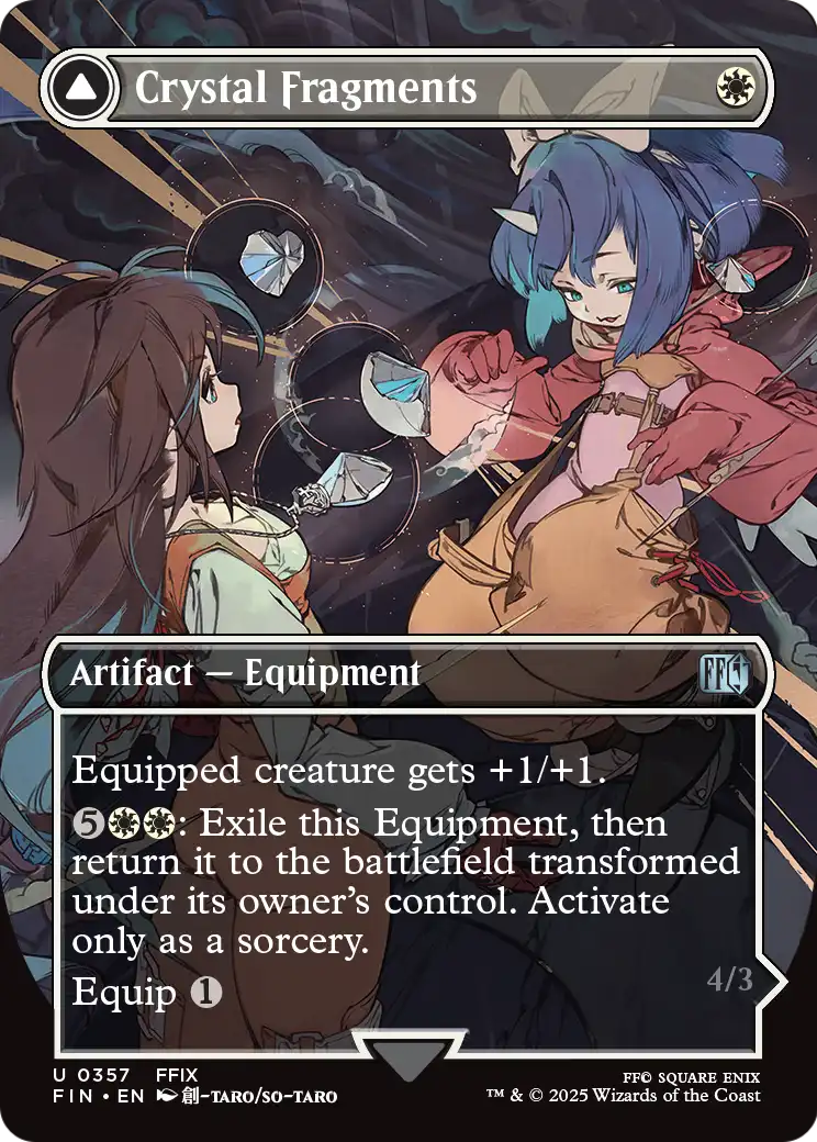 Crystal Fragments (Borderless) (FIN-357) - FINAL FANTASY: (enchantment) Foil