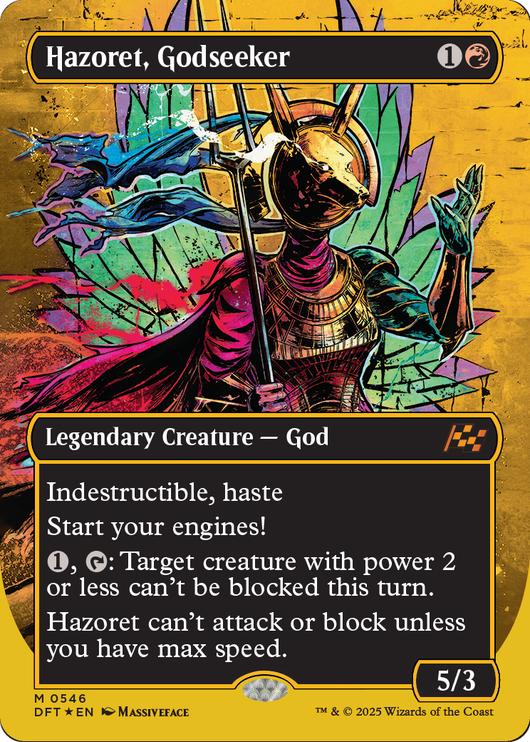 Hazoret, Godseeker (Borderless) (First-Place Foil) (DFT-546) - Aetherdrift Foil
