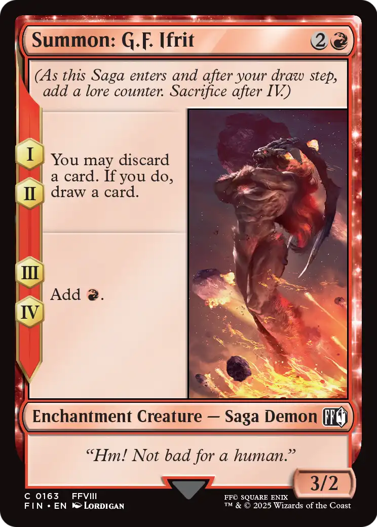 Summon: G.F. Ifrit (FIN-163) - FINAL FANTASY: (enchantment) Foil