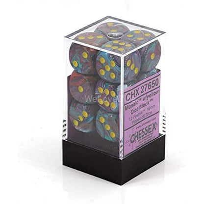 Chessex D6 16mm Dice Block (12 dice) - Festive