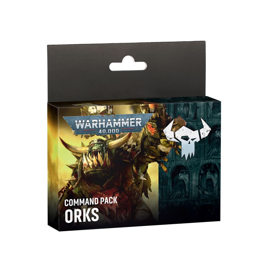 Warhammer 40K Orks Command Pack miniatures for tabletop gaming, available at Game Roost.