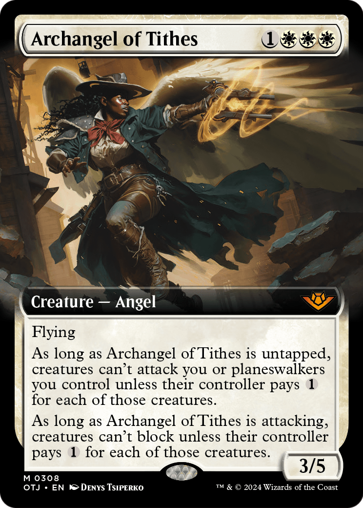 Archangel of Tithes (Extended Art) (OTJ-308) - Outlaws of Thunder Junction: (Extended Art)