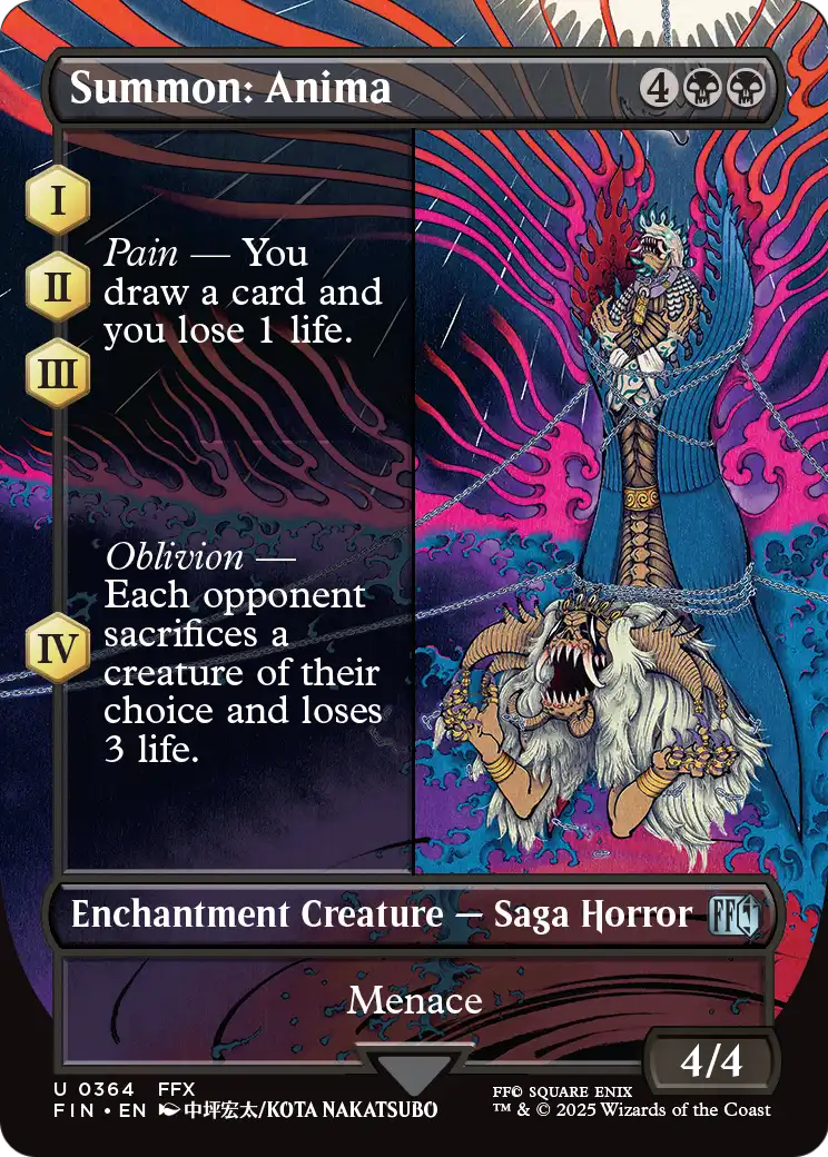 Summon: Anima (Borderless) (FIN-364) - FINAL FANTASY: (enchantment) Foil