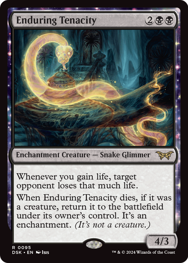 Enduring Tenacity (DSK-095) - Duskmourn: House of Horror: (enchantment) Foil