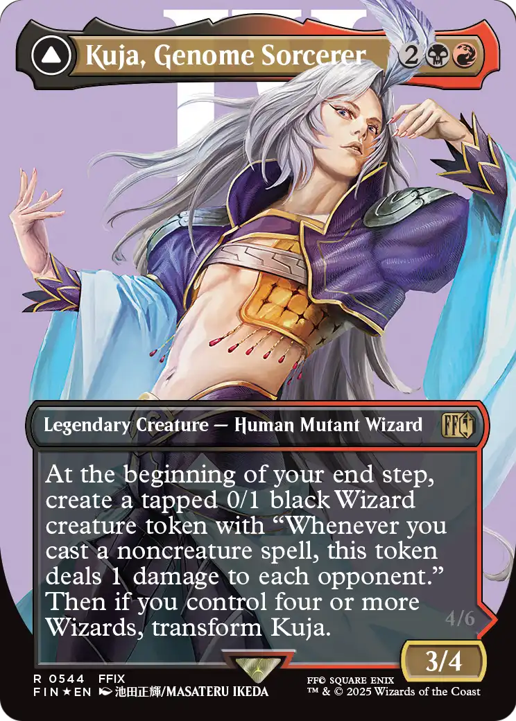 Kuja, Genome Sorcerer (Borderless) (Surge Foil) (FIN-544) - FINAL FANTASY Foil