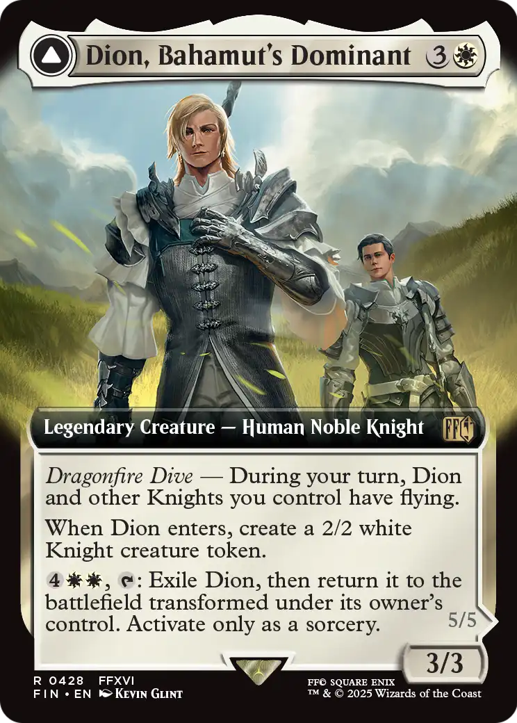 Dion, Bahamut's Dominant (Extended Art) (FIN-428) - FINAL FANTASY: (enchantment, Extended Art)