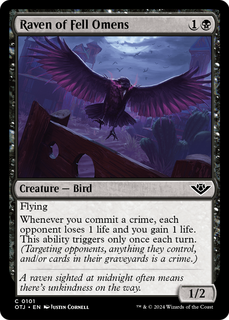 Raven of Fell Omens (OTJ-101) - Outlaws of Thunder Junction