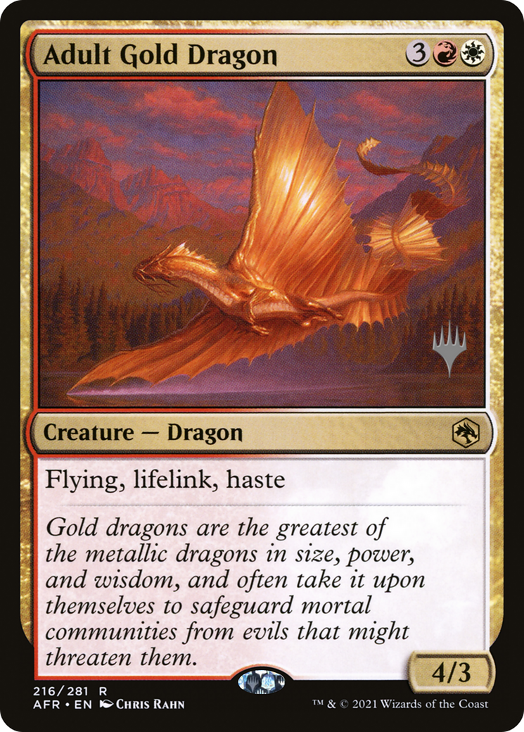 Adult Gold Dragon (PPAFR-216) - Adventures in the Forgotten Realms Promos Foil
