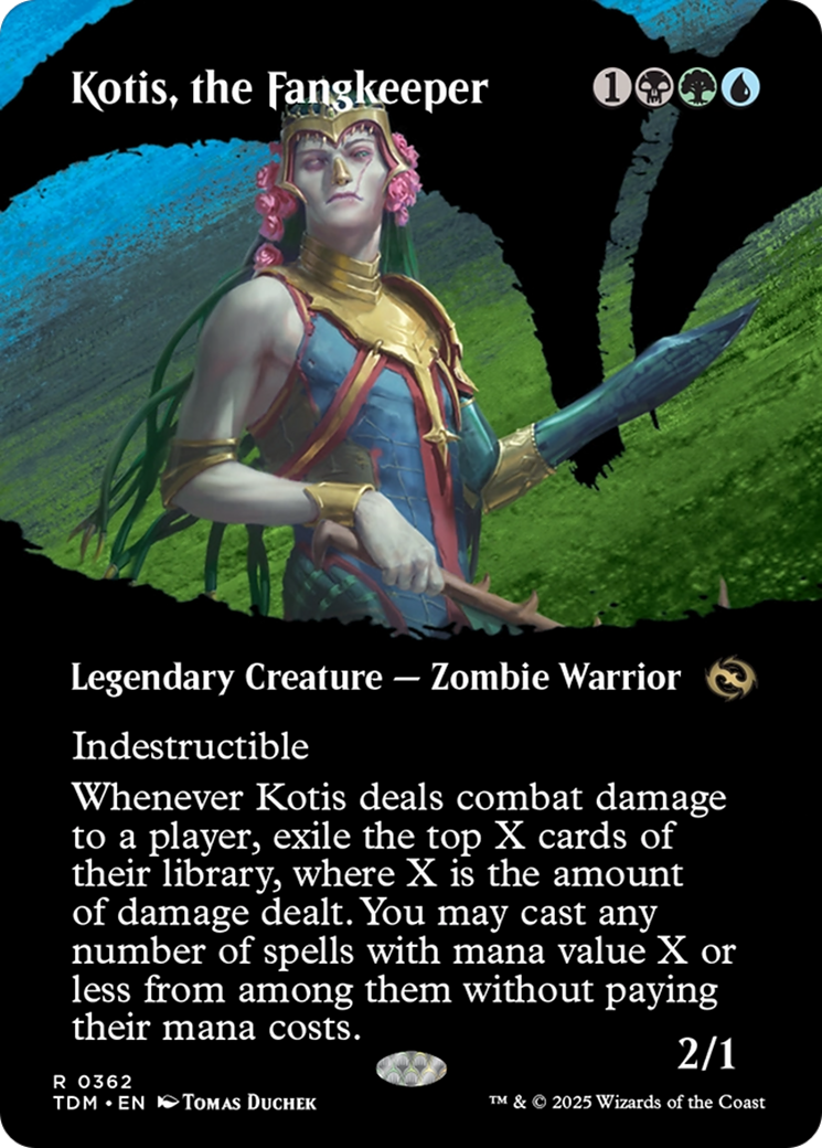 Kotis, the Fangkeeper (Borderless) (TDM-362) - Tarkir: Dragonstorm: (Showcase) Foil