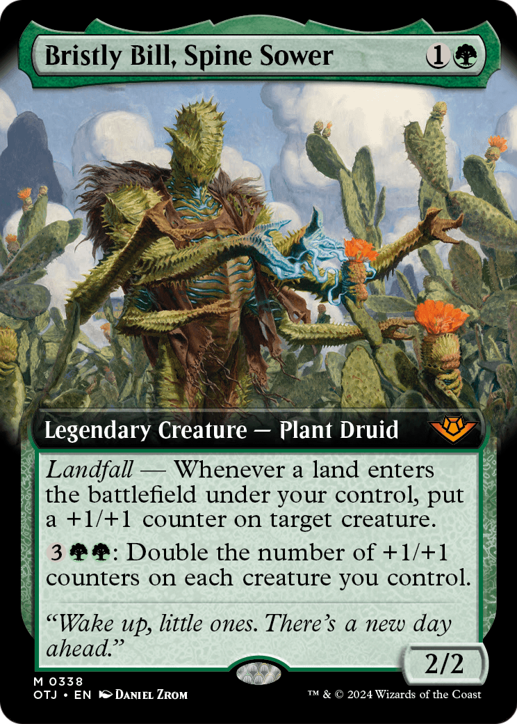 Bristly Bill, Spine Sower (Extended Art) (OTJ-338) - Outlaws of Thunder Junction: (Extended Art) Foil