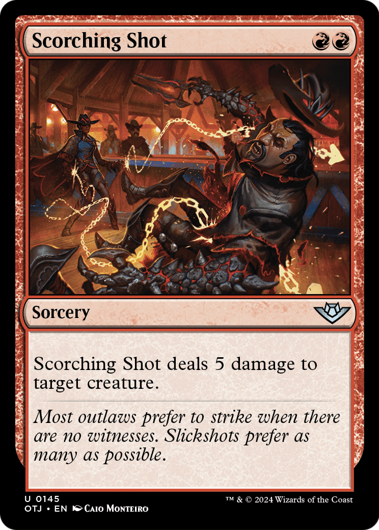 Scorching Shot (OTJ-145) - Outlaws of Thunder Junction Foil