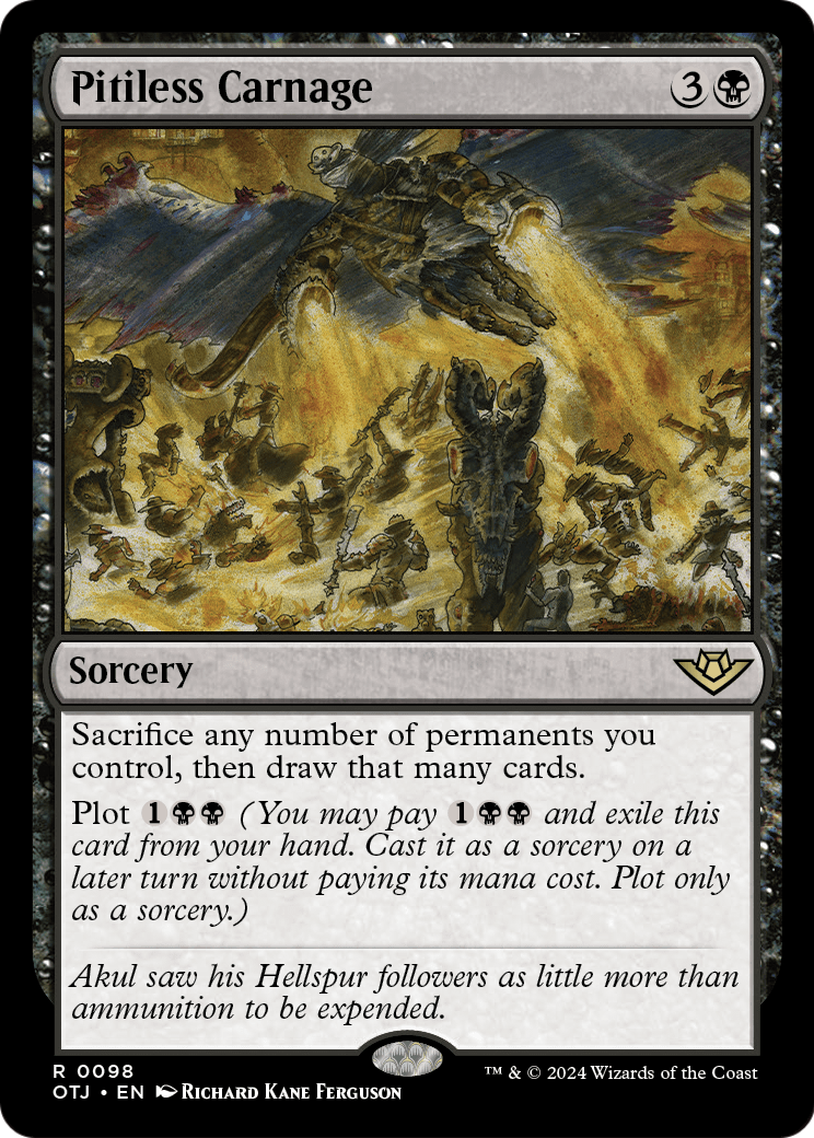 Pitiless Carnage (OTJ-098) - Outlaws of Thunder Junction Foil