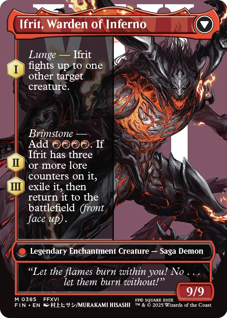 Clive, Ifrit's Dominant (0385) (Borderless) (FIN-385) - FINAL FANTASY: (enchantment) Foil