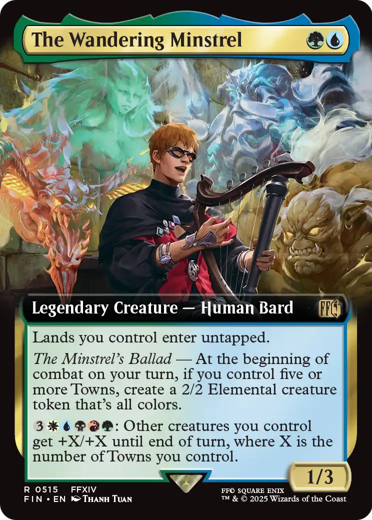 The Wandering Minstrel (Extended Art) (FIN-515) - FINAL FANTASY: (Extended Art) Foil