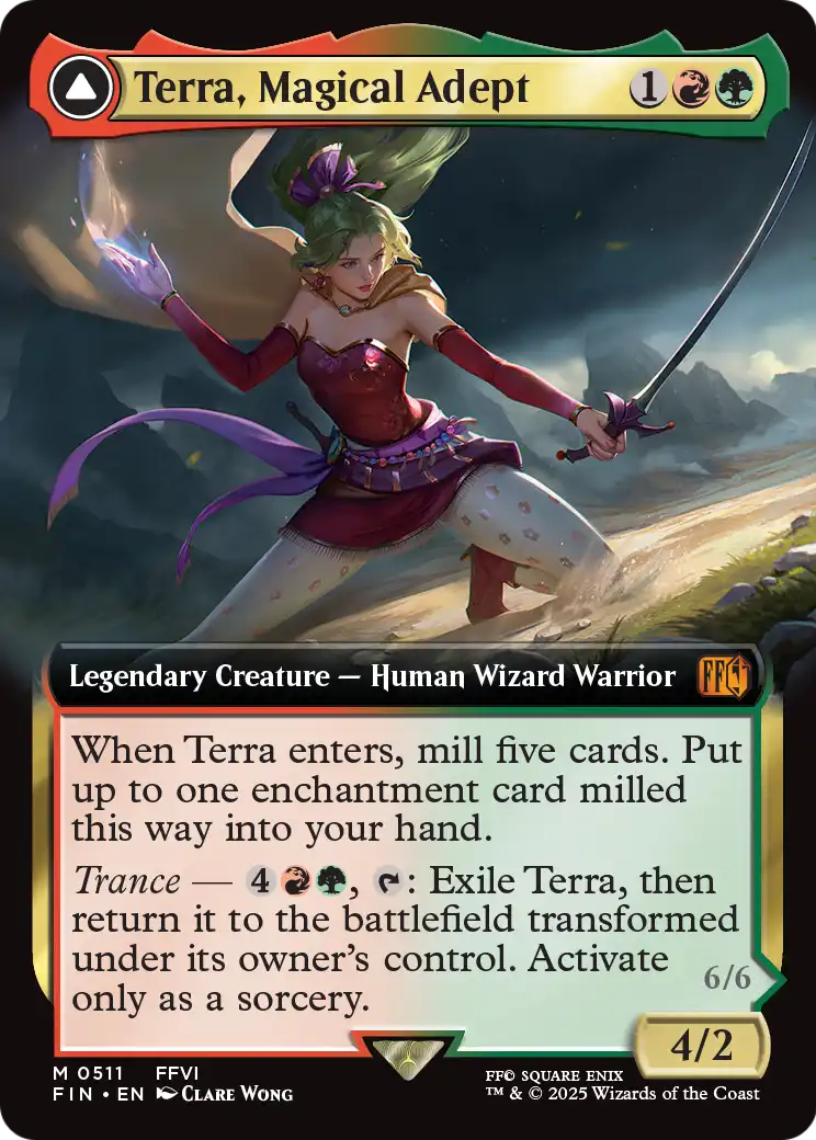 Terra, Magical Adept (Extended Art) (FIN-511) - FINAL FANTASY: (enchantment, Extended Art)