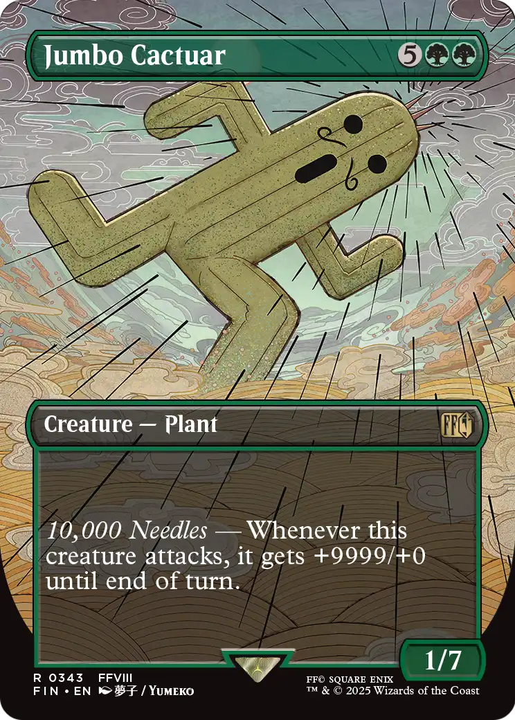 Jumbo Cactuar (Borderless) (FIN-343) - FINAL FANTASY Foil